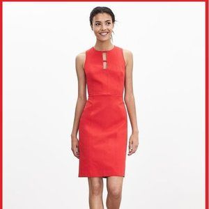 Banana Republic Red Sloan Fit Dress